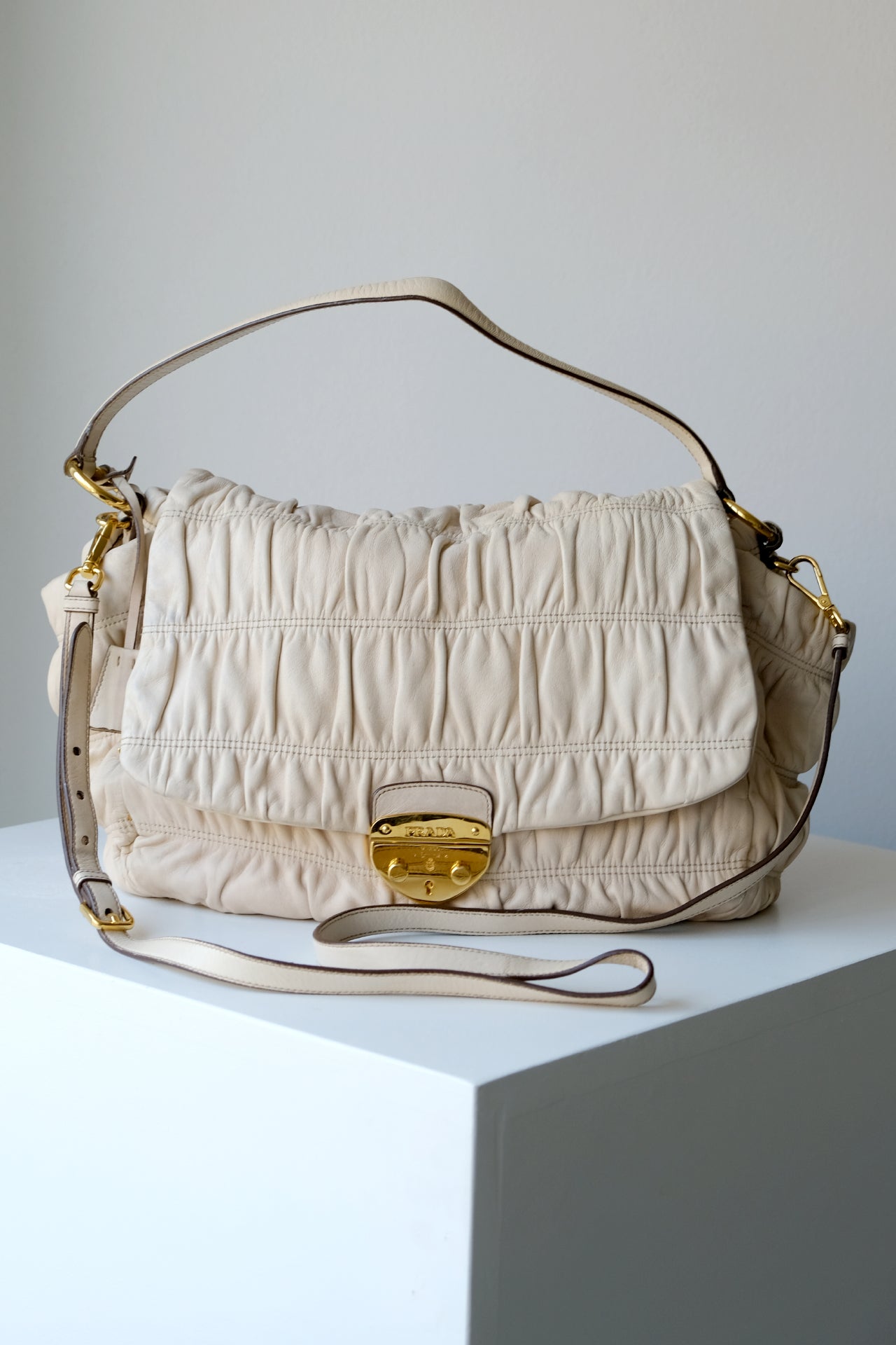 Prada Pink Nappa Gaufre Satchel
