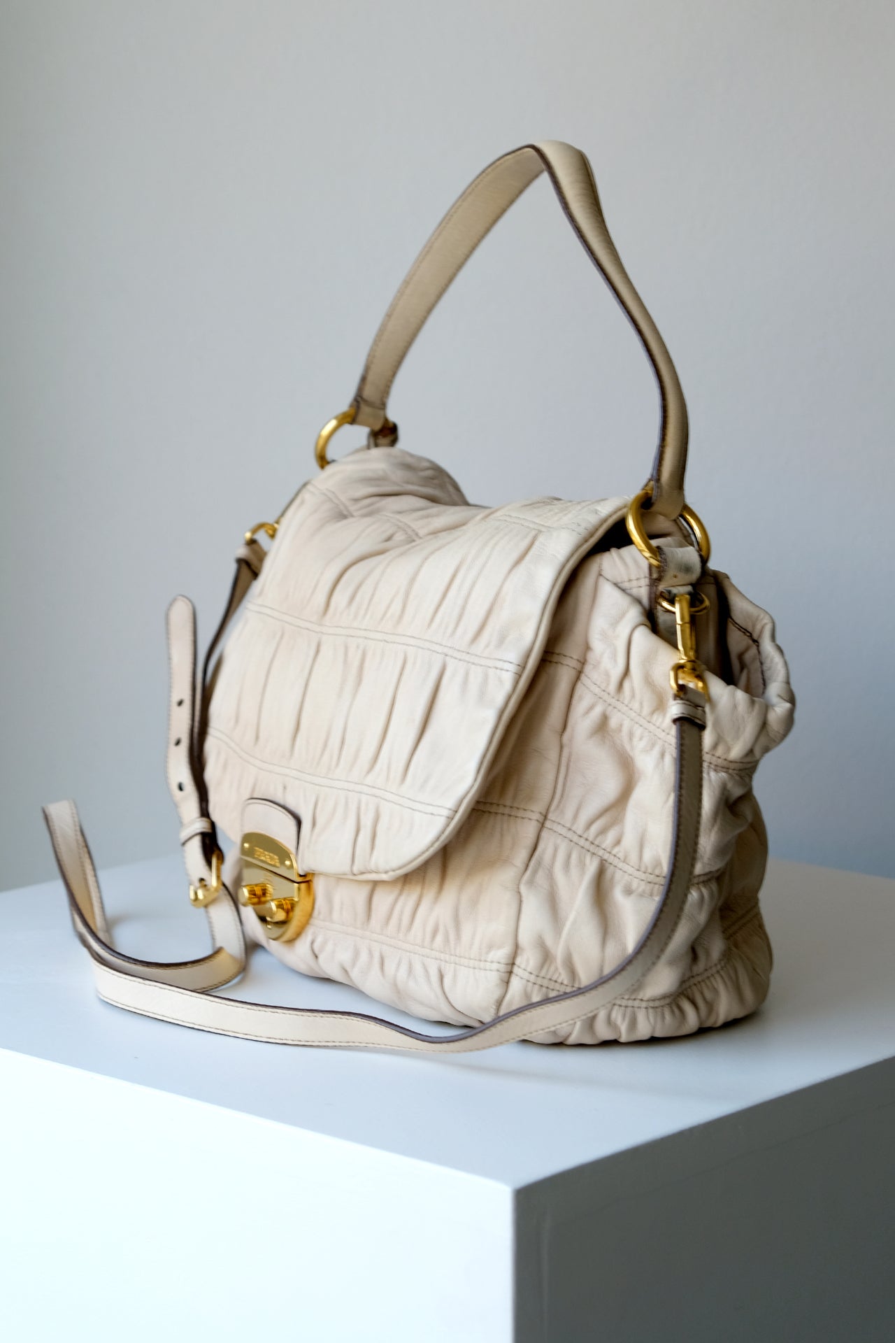 Prada Pink Nappa Gaufre Satchel