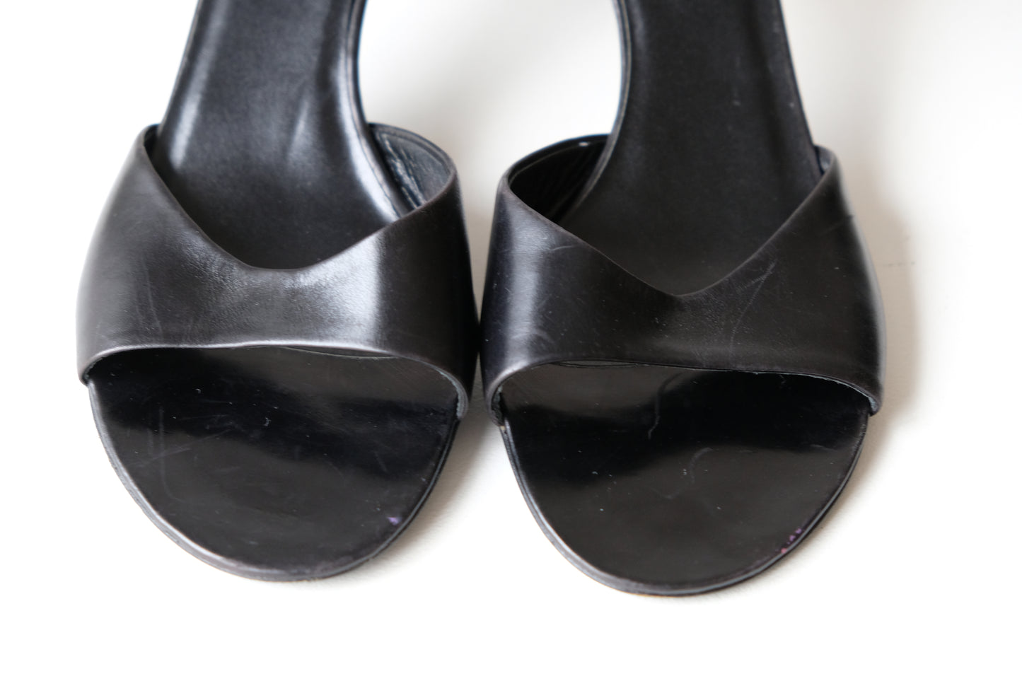 Ralph Lauren Black Leather Mules