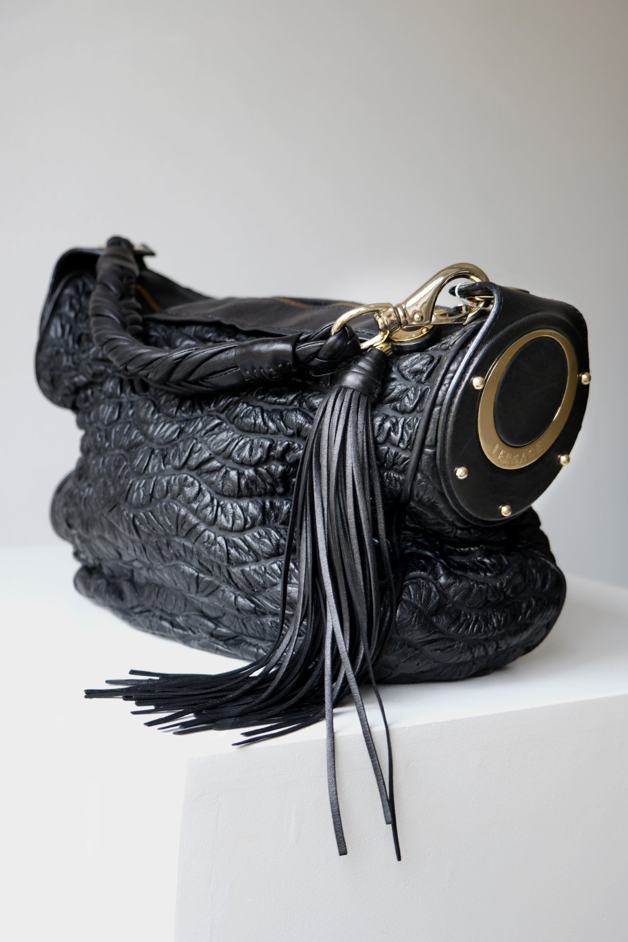 VERSACE Hobo Style Shoulder Bag