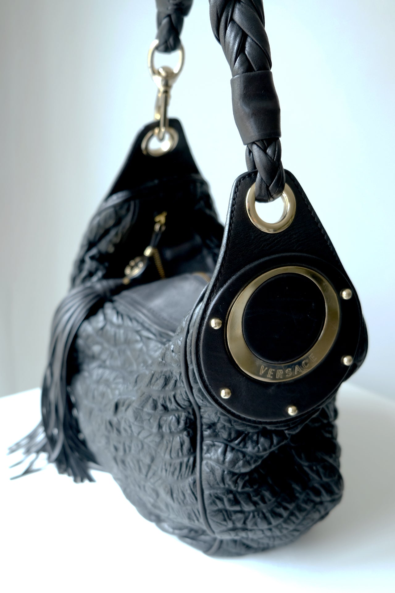 VERSACE Hobo Style Shoulder Bag
