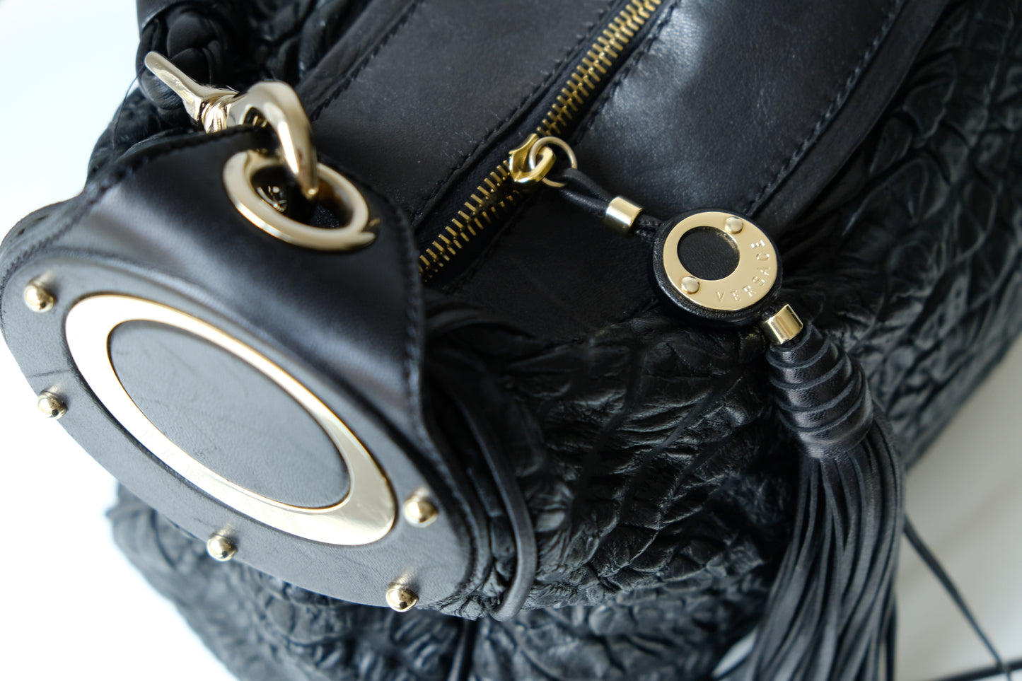 VERSACE Hobo Style Shoulder Bag
