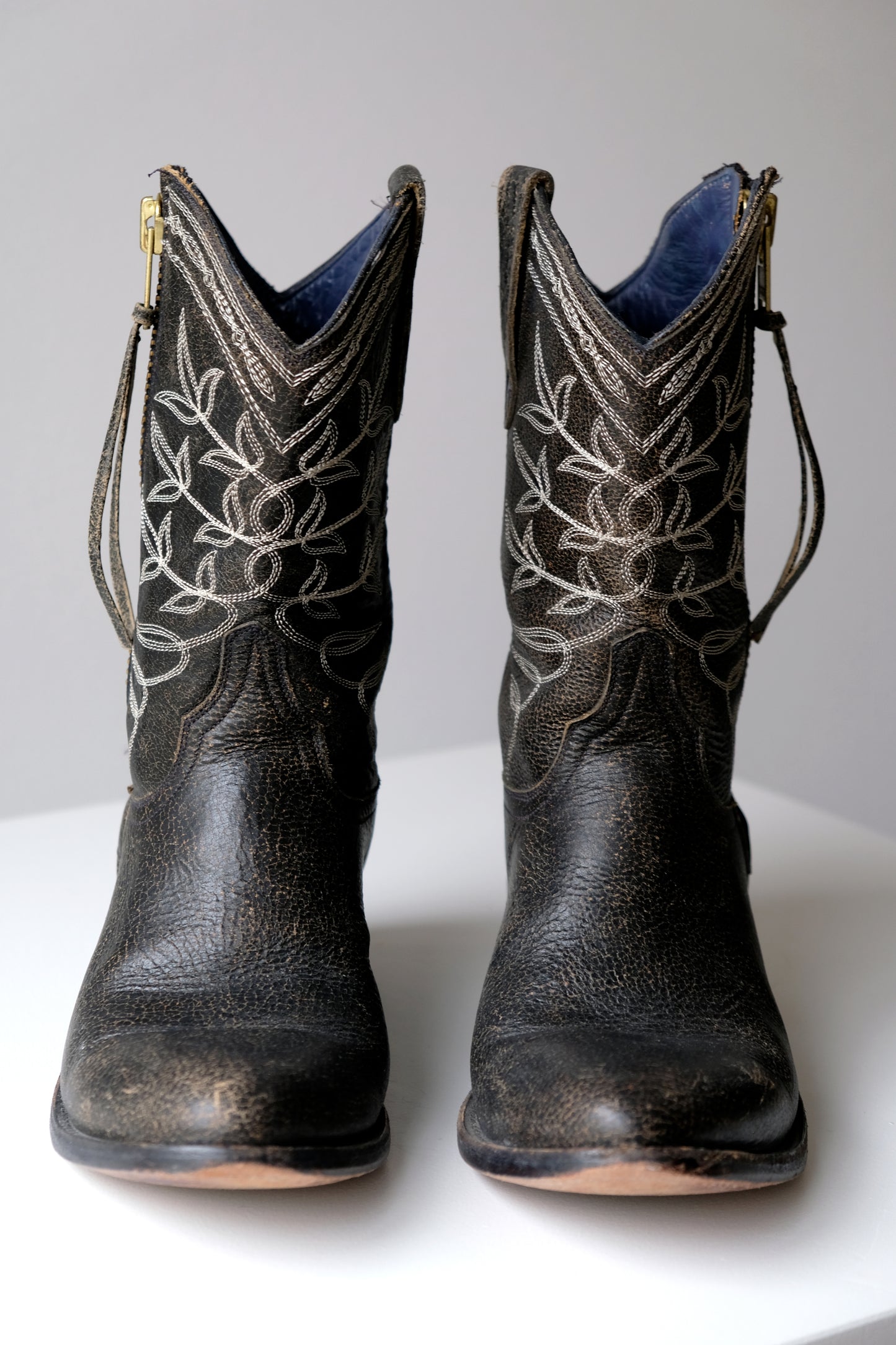 Zadig & Voltaire Leather Cowboy Boots