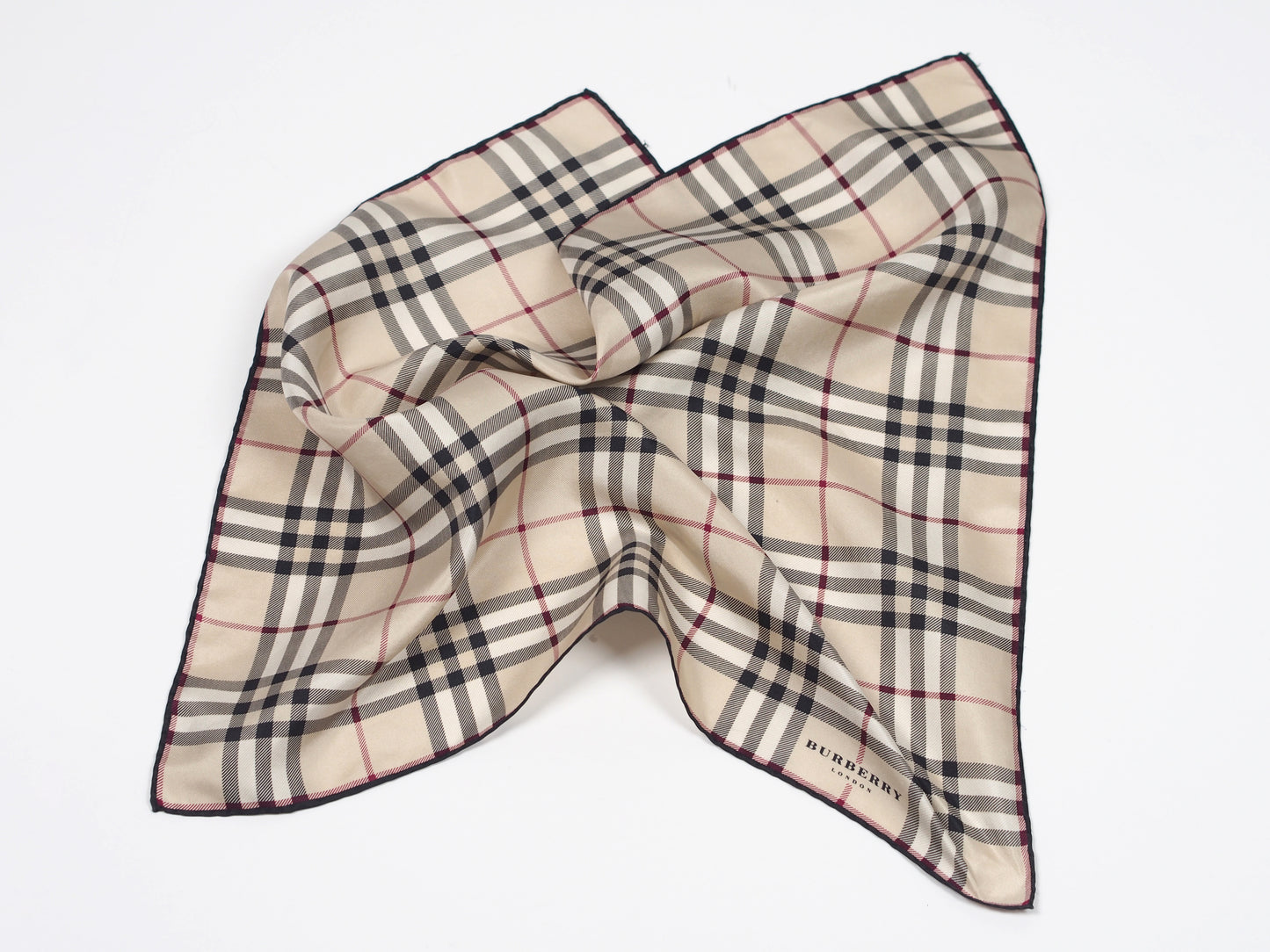 Burberry Cream Silk Scarf