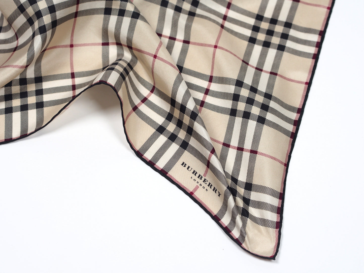 Burberry Cream Silk Scarf