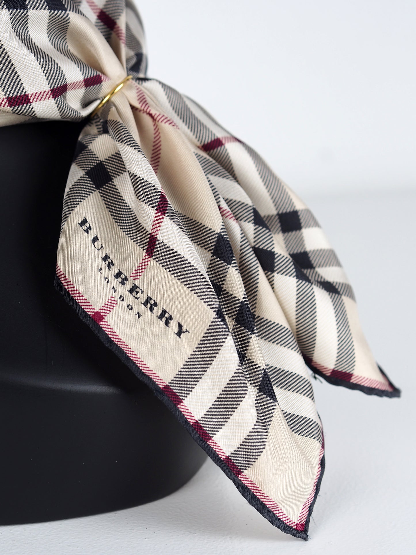 Burberry Cream Silk Scarf