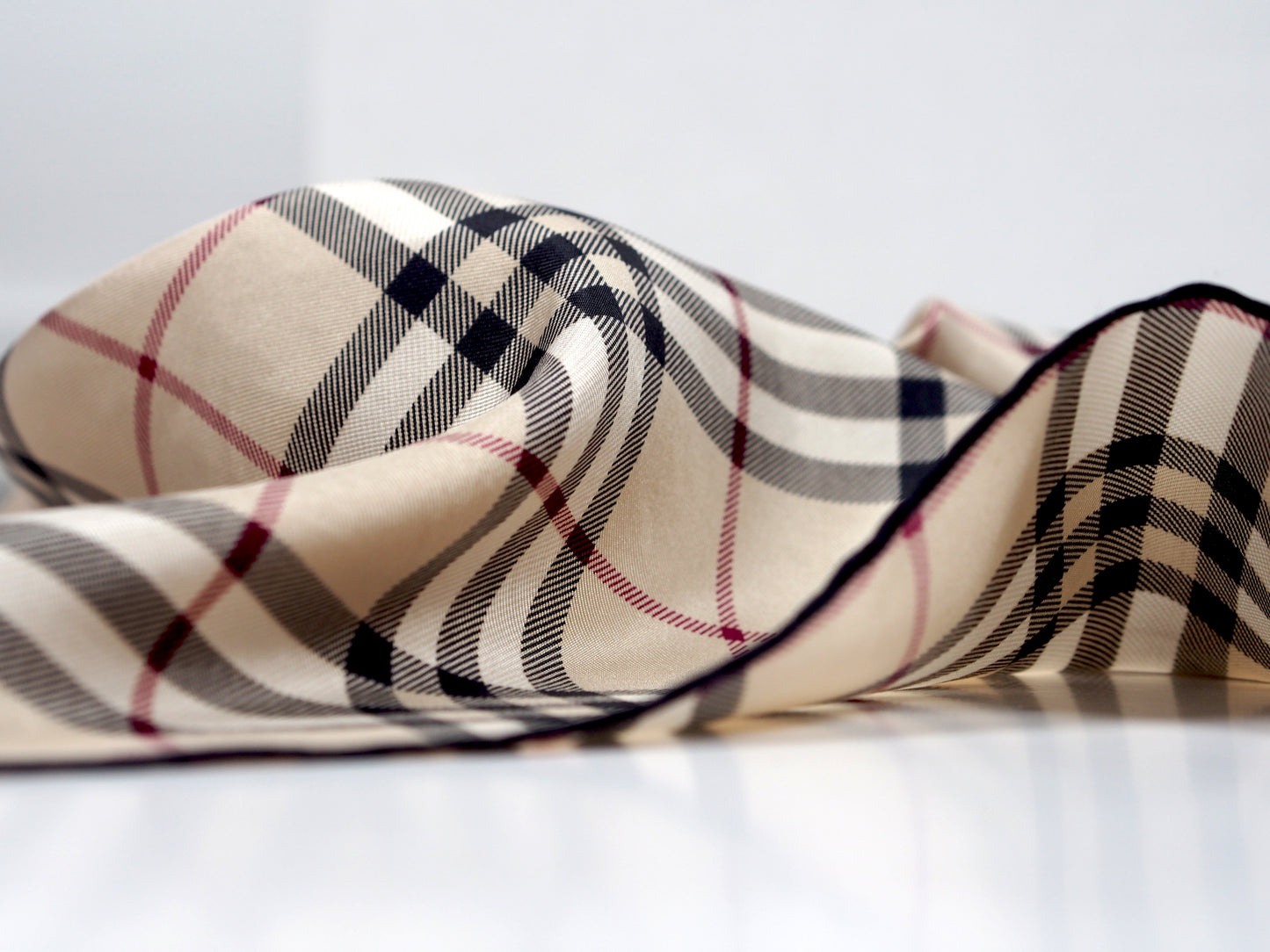 Burberry Cream Silk Scarf