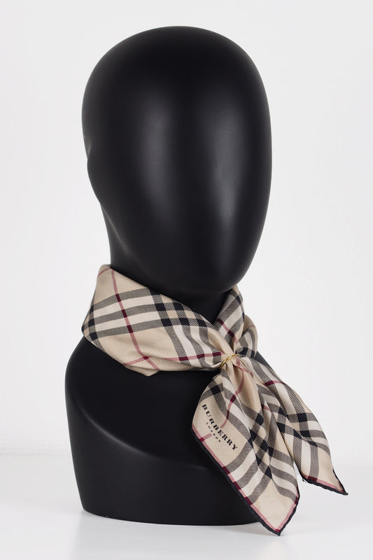 Burberry Cream Silk Scarf