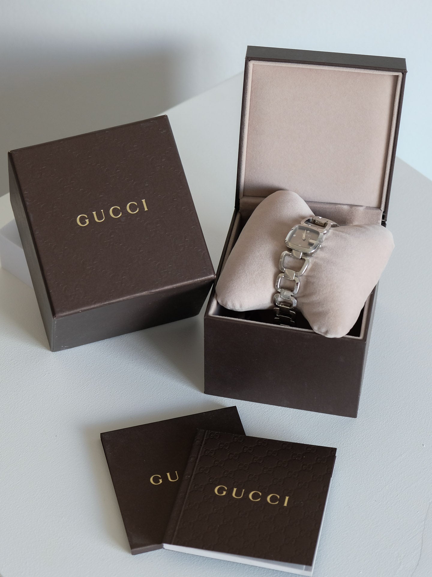 G-Gucci Stainless Steel Diamond Ladies Watch