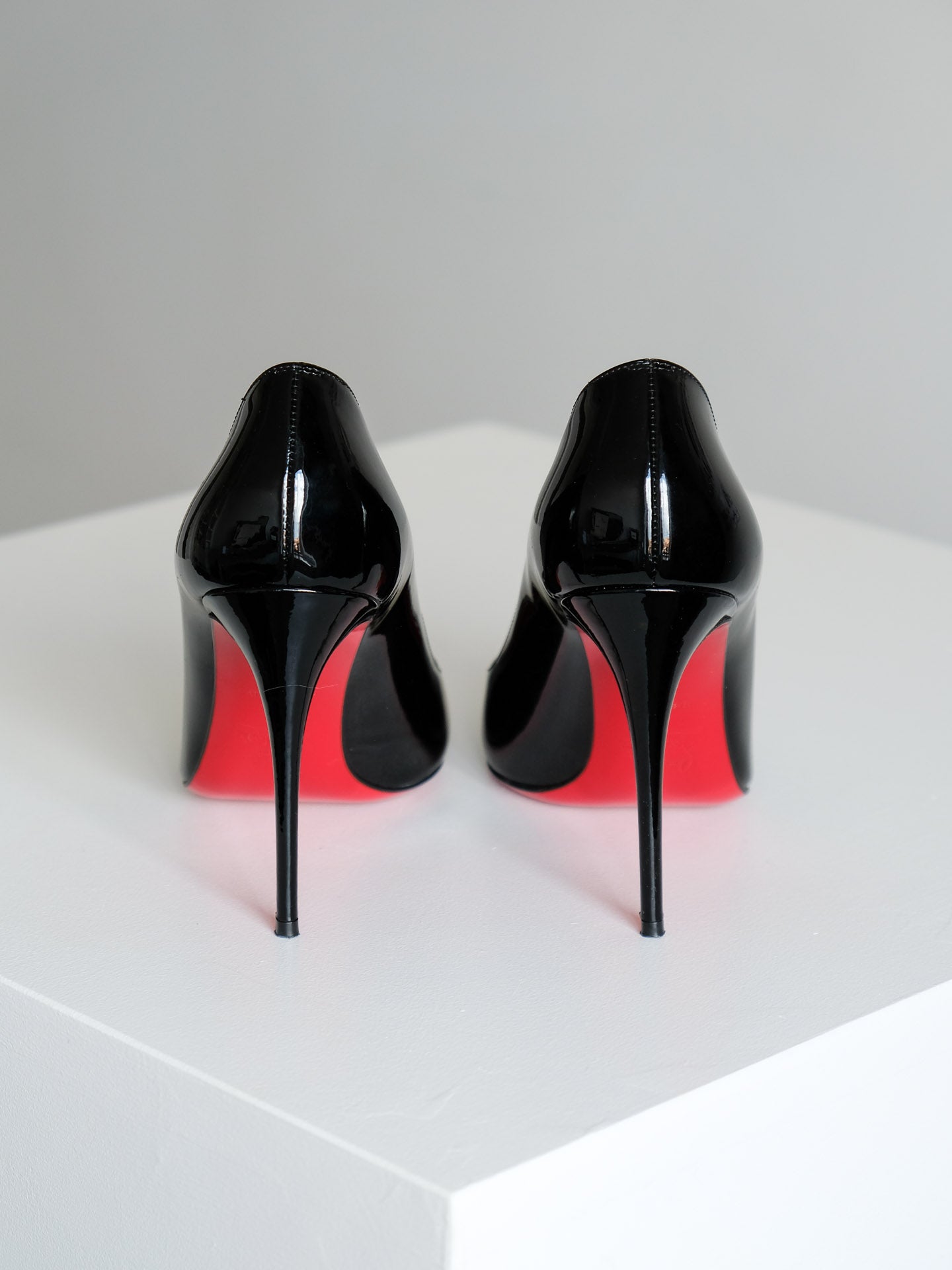 Christian Louboutin Black Patent Leather So Kate Pumps